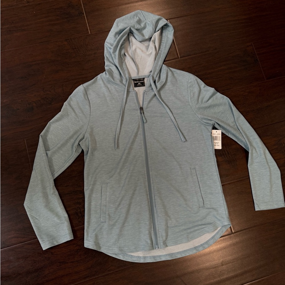 Light Blue Zip-Up Hoodie